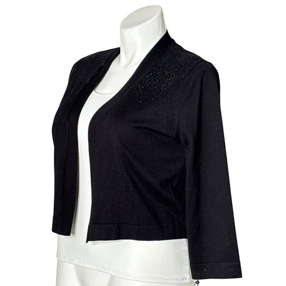 Tommy Hilfiger NWT Embellished Sequin Cardigan, Black Long Sleeves Women's XL - Picture 7 of 10